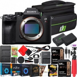Sony a7R IV Mirrorless Full Frame Camera Body New Version ILCE-7RM4A/B Bundle with Deco Gear Photography Bag Case + Extra Battery + 2 x 64GB Memory Ca