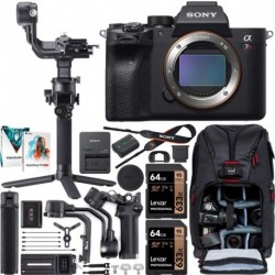 Sony a7R IV Full-Frame Mirrorless Interchangeable Lens Camera Body New Version ILCE-7RM4A/B Filmmaker's Kit with DJI RSC 2 Gimbal 3-Axis Handheld Stab