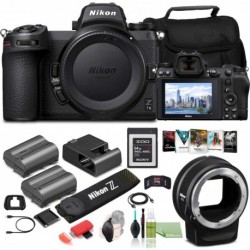 Nikon Z 7II Mirrorless Digital Camera (Body Only) (1653) USA Model + FTZ Mount + 64GB XQD Card + EN-EL15c Battery + Corel Software + Case + HDMI Cable