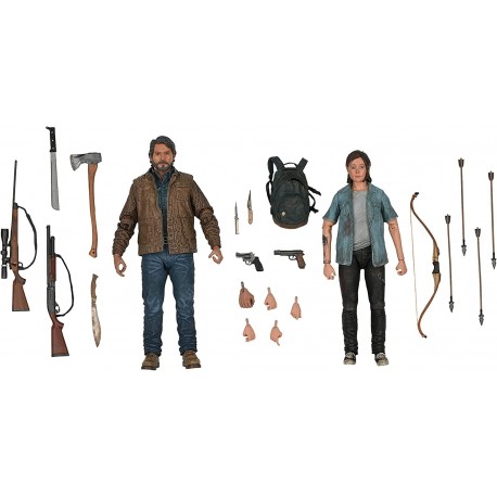 NECA The Last of US 2 Pack of Two 7" Scale Action Figures - Ultimate 2 Pack Joel & Ellie