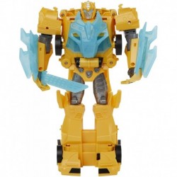 Transformers Toys Bumblebee Cyberverse Adventures Dinobots Unite Roll N' Change Bumblebee Push-to-Convert Action Figure, 6 and Up, 10-inch , Yellow