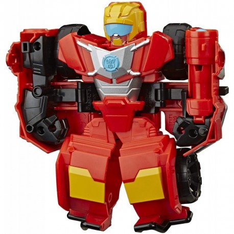 Transformers Playskool Heroes Rescue Bots Academy Hot Shot Converting Toy Robot, 6-Inch Collectible Action Figure Toy for Kids Ages 3 and Up