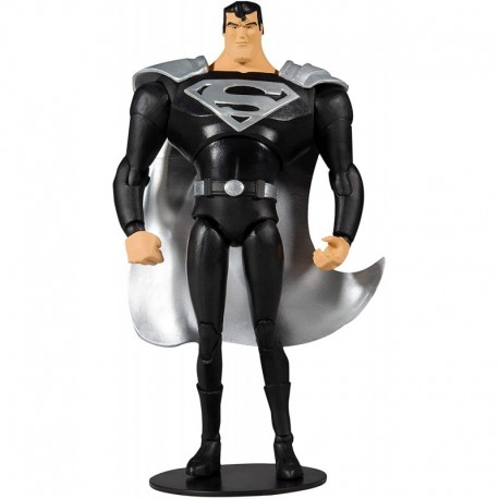 McFarlane Toys DC Multiverse Superman Black Suit Variant (Superman: The Animated Series) 7" Action Figure with Accessories