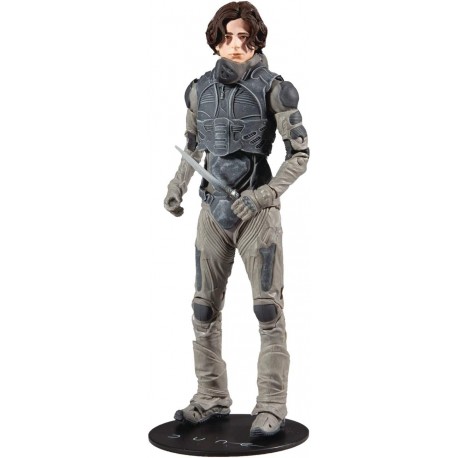 McFarlane Toys Dune Paul Atreides 7-inch Action Figure with Build-A Glossu 'Beast' Rabban Figure Parts, Multicolor