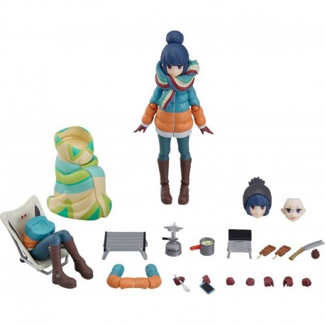 Max Factory Laid-Back Camp: Rin Shima Figma DX Edition Action Figure Multicolor M06799