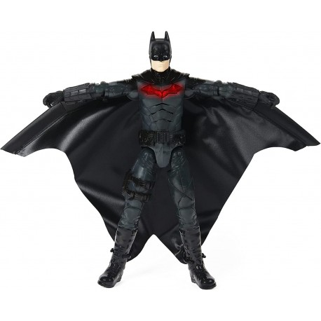 DC Comics, Batman 12-inch Wingsuit Action Figure with Lights and Phrases, Expanding Wings, The Batman Movie Collectible Kids Toys for Boys and Girls A