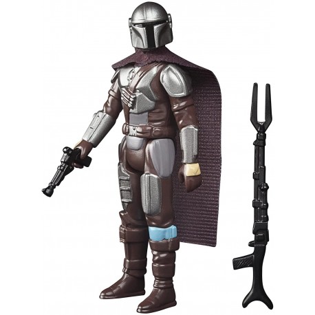 Star Wars Retro Collection The Mandalorian (Beskar) Toy 3.75-Inch-Scale The Mandalorian Collectible Action Figure, Accessories, (F4456)