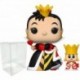 Alice in Wonderland 70th - Queen of Hearts with King Funko Pop Protector Bundle - Queen of Hearts with King Pop Figurine 3.75 Inch with Clear Plastic