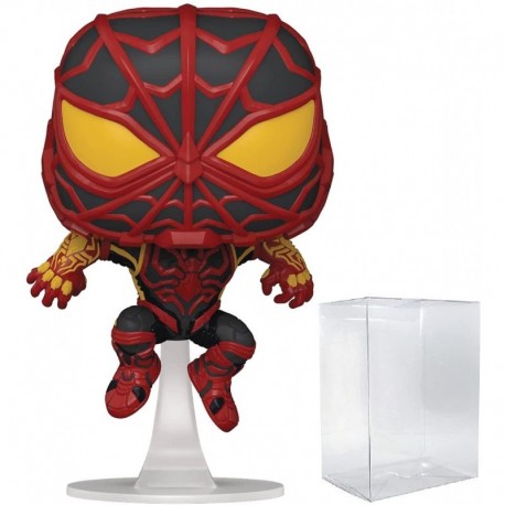 Marvel: Spider-Man Video Game - Miles Morales Strike Suit Pop! Vinyl Figure (Bundled with Compatible Pop Box Protector Case)