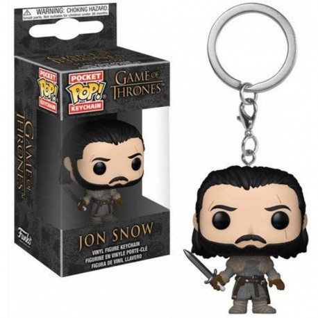 Figura Funko Pop Keychain: Game of Thrones - Jon Snow (Beyond The Wall) Collectible Figure, Multicolor