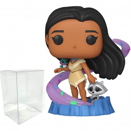 Funko Pop Bundle - 1 Disney: Ultimate Princess - Pocahontas Vinyl Figure with PET Plastic Box Protecter