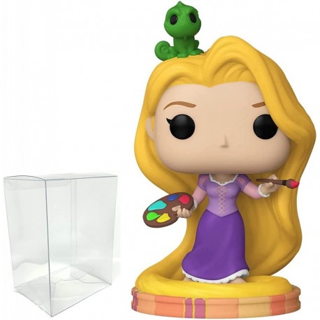 Rapunzel Funko Pop Protector Bundle - Rapunzel Pop Figurine 3.75 Inch Classic Character Ultimate Princess Collection with PET Clear Plastic Pop Protec