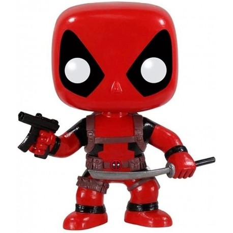 POP Marvel: Deadpool Vinyl Bobble-head Figure Red, 6"