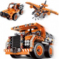 AoHu STEM Toys Building Sets for Boys 8-14, 3 in 1 Dump Truck/Transport Truck/Airplane Construction Engineering Kit STEM Projects for Kids Ages 6 7 8