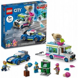 LEGO City Ice Cream Truck Police Chase 60314 Building Kit for Kids Aged 5+, Featuring 2 City TV Characters (317 Pieces)