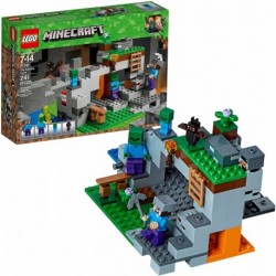 LEGO Minecraft The Zombie Cave 21141 Building Kit with Popular Minecraft Characters Steve and Zombie Figure, separate TNT Toy, Coal and more for Creat