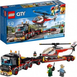 LEGO City Heavy Cargo Transport 60183 Toy Truck Building Kit with Trailer, Toy Helicopter and Construction Minifigures for Creative Play (310 Pieces)