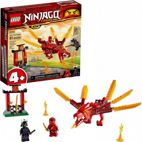 LEGO NINJAGO Legacy Kai's Fire Dragon 71701 Dragon Toy Figure Building Kit (81 Pieces)