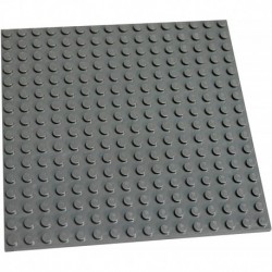 LEGO Parts and Pieces: Dark Gray (Dark Stone Grey) 16x16 Studs (4.8 inches by 4.8 inches) Plate x1