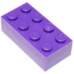 LEGO Parts and Pieces: Dark Purple (Medium Lilac) 2x4 Brick x50
