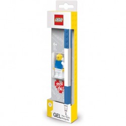 IQ Lego Stationery Pen Pal - Lego Blue Gel Pen and Classic Minifgure