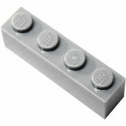 LEGO Parts and Pieces: Light Gray (Medium Stone Grey) 1x4 Brick x100