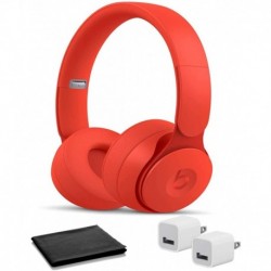 Beats_by_dre Beats Solo Pro Wireless On-Ear Headphones - Red with USB Adapter Cubes