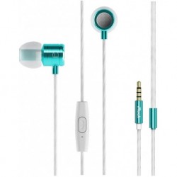 High Performance Wired Earbuds with Mic for Smartphone and 3.5mm AUX Music Players - Green