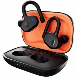 Skullcandy Push Active True Wireless Earbuds, IP55 Sweat and Water Resistant - True Black/Orange