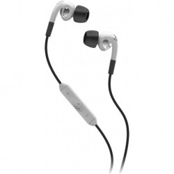 Skullcandy Fix In Ear Headphone With 3 Button Remote - White / Chrome