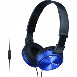 Sony MDR-ZX310AP ZX Series Wired On Ear Headphones with mic, Blue