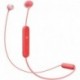 Audifonos Sony WI-C300 Wireless In-Ear Headphones, Red (WIC300/R))