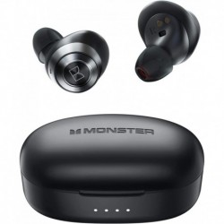 Monster Wireless Earbuds,Super Fast Charge,Bluetooth 5.0 in-Ear Stereo Headphones with USB-C Charging Case,Built-in Mic for Clear Calls,Water Resistan