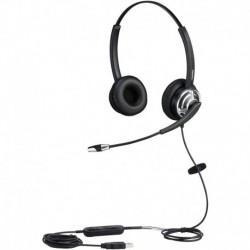 USB Headset with Microphone Noise Canceling & Mic Mute, Computer Headphone for Call Center Office Business PC Softphone Calls Microsoft Teams Skype Ch