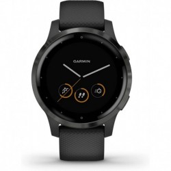 Garmin Vívoactive 4S, Smaller-Sized GPS Smartwatch, Features Music, Body Energy Monitoring, Animated Workouts, Pulse Ox Sensors and More, PVD Black/Sl
