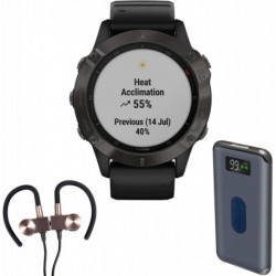 Garmin Fenix 6 Sapphire Multisport GPS Smartwatch + Wireless Sport Earbuds & More