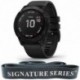 Garmin Fenix 6X Pro, Premium Multisport GPS Watch, Features Mapping, Music, Pace Guidance and Pulse Ox Sensors, Black + Signature Series 6.5’ Fitness