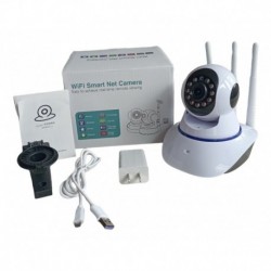 Cámara Robótica Seguridad Wifi 3 Antenas Audio Video 1080p