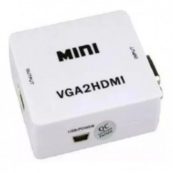 Convertidor Vga A Hdmi Tv Monitor Portatiles Pc + Audio