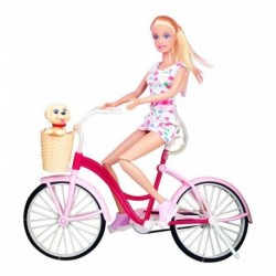 Muñeca 29cm Defa Lucy Bicicleta Glam Con Perrito Ref. 8276