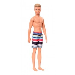Barbie Muñeco Ken Playero Con Pantaloneta Mattel Fjf09