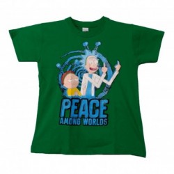 Rick Y Morty Camiseta Peace Among Us Verde