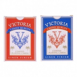 2 Barajas Poker Cartas Victoria Original Carton Recubiertas