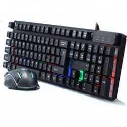 Combo Teclado Y Mouse Gamer 190i Cmk 188 Luces Cable 150cm