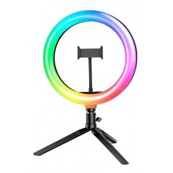 Aro De Luz Rgb Led 26 Cm Fotografía Selfie + Trípode