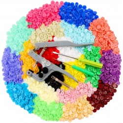 Ilauke Botones De Presión 400 Sets 20 Colores Con Broches