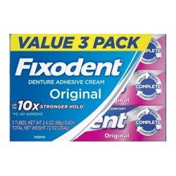 Fixodent Crema Dentadura Adhesivo Pack De 3 Envio Ya