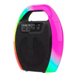 Parlante Bluetooth Portatil Recargable Aux Usb Luces Led Rgb