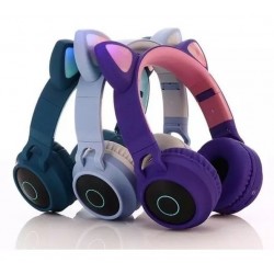 Audífono Diadema De Gato Con Bluetooth Micro Cd Pantalla Mic