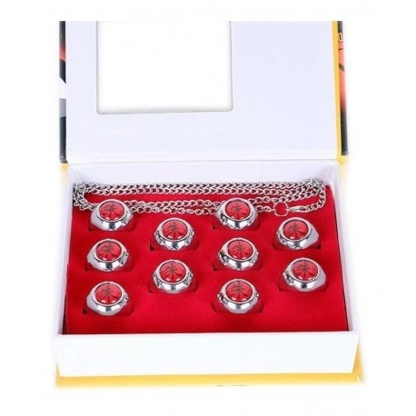 Set De Anillos Collar Itachi Naruto